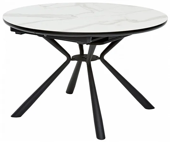 Стол VOLAND BIANCO TL-45 испанская керамика/ BLACK "белый мрамор" М-City