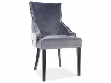 Стул кухонный Signal GEORGE VELVET (серый/черный)
