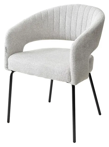 Стул SNUG WZ2042-19 галечный серый, фактурный велюр / черный каркас