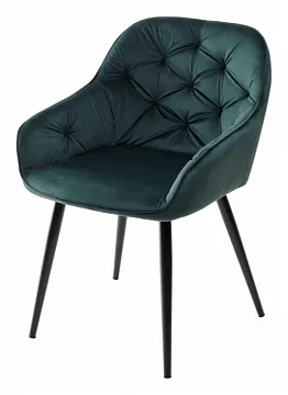 Стул BREEZE BLUVEL-78 GREEN, велюр / черный каркас, велюр