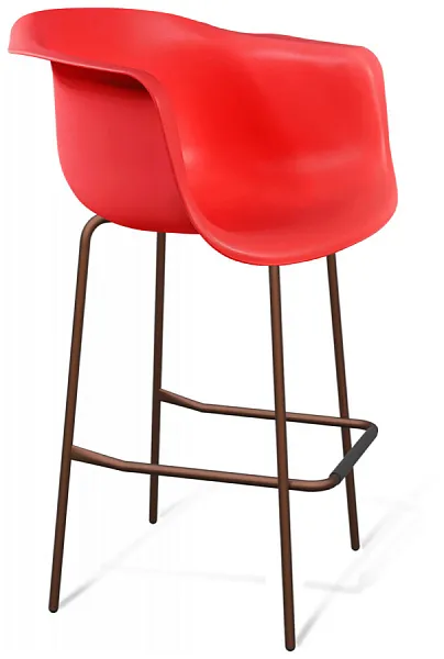 Стул барный SHT-ST31/S29 красный ral3020/медный металлик