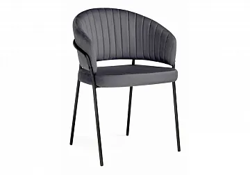 Стул на металлокаркасе Лео антрацитовый brandy light 28