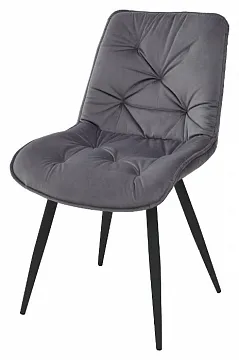 Стул MONACO UF910-05 DARK GREY, велюр/черный каркас