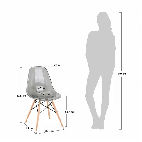 Стул Eames прозрачный фото 2