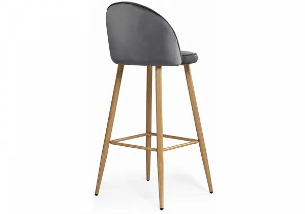 Барный стул Dodo 1 dark grey with edging / wood фото 4
