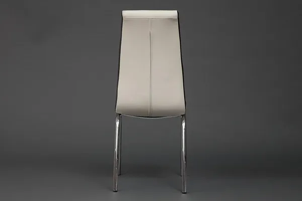 Стул ALESSI слоновая кость/темно-коричневый/хром фото 11