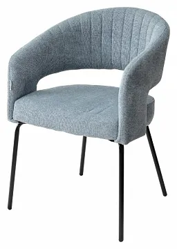 Стул SNUG WZ2042-14 морская волна, фактурный велюр / черный каркас