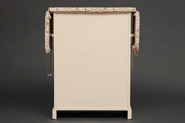 Гладильный комод с 3-я корзинами Secret De Maison CAMPANARD ( mod. PE-03 ) paulownia, мдф, 64x35x83см, butter white (слоновая кость), ткань -розочки фото 6