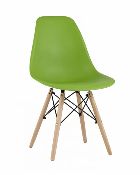 Стул Eames Style DSW зеленый (разборный каркас)