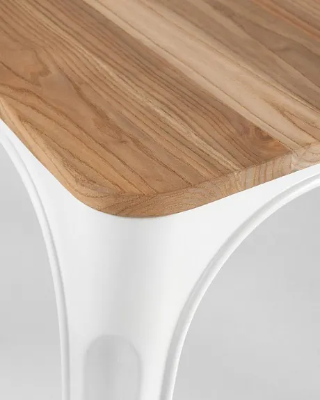 Стул TOLIX WOOD белый глянцевый фото 7