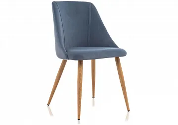 Стул на металлокаркасе Morgan blue / wood