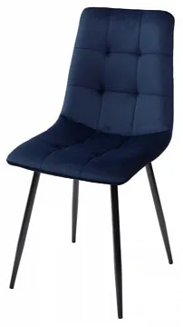 Стул BARI UF910-18 NAVY BLUE, велюр / черный каркас