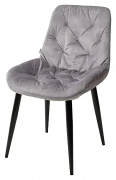 Стул VESTA PK6015-03 (VBP203) античный cеребристо-серый, велюр / черный каркас