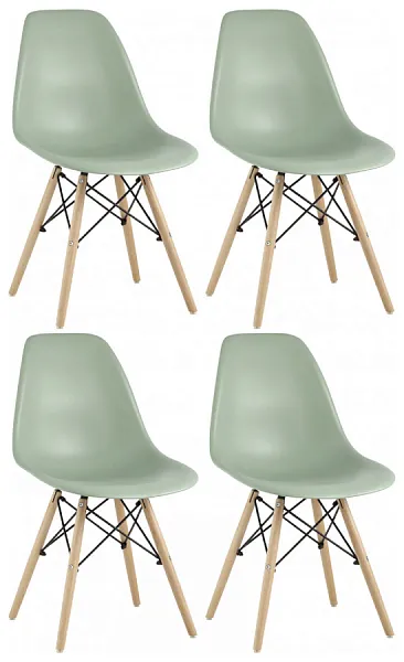 Стул Eames DSW серо-зеленый x4 фото 2