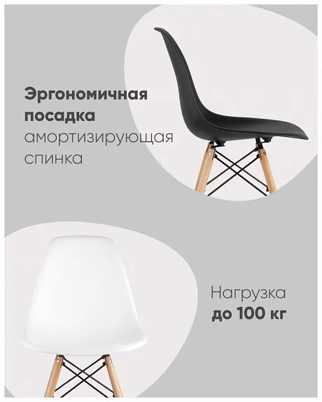 Стул Eames Style DSW синий (разборный каркас) фото 4