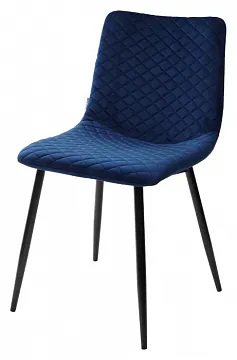 Стул TINTIN BLUVEL-86 NAVY BLUE / черный каркас