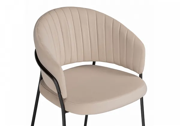 Стул на металлокаркасе Лео бежевый brandy light 2 фото 6