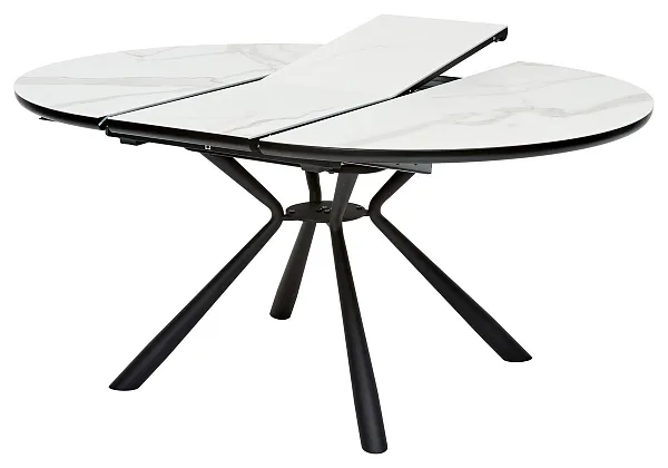 Стол VOLAND BIANCO TL-45 испанская керамика/ BLACK "белый мрамор" М-City фото 3