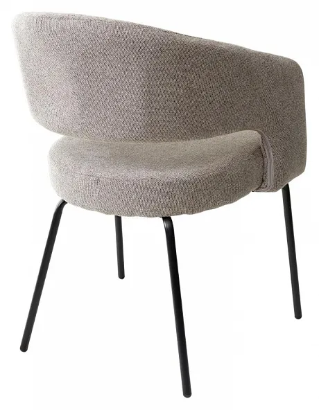 Стул SNUG WZ2042-04 серо-бежевый фактурный велюр / черный каркас фото 2