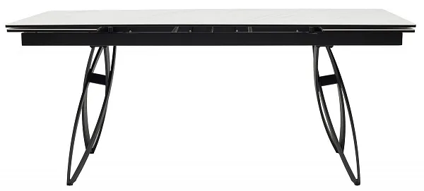 Стол PALERMO 180 KL-99 Белый мрамор матовый, итальянская керамика / черный каркас, ®DISAUR фото 4