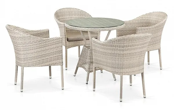 Комплект плетеной мебели T705ANT/Y350-W85 4Pcs Latte