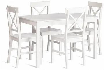 Обеденный комплект Хадсон (стол + 4 стула)/ Hudson Dining Set (mod.0102)