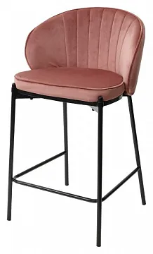 Полубарный стул WENDY BLUVEL-52 PINK (H=65cm), велюр