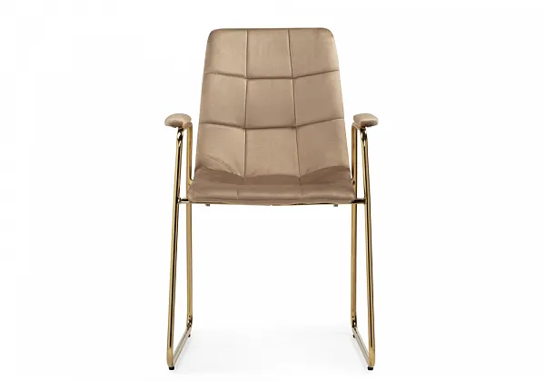 Стул на металлокаркасе Lana beige / gold фото 4