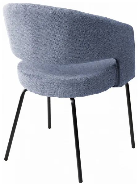 Стул SNUG WZ2042-16 бледно-васильковый, фактурный велюр / черный каркас, M-City фото 2