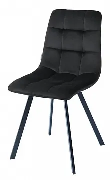 Стул CHILLI SQUARE BLUVEL-19 BLACK, велюр