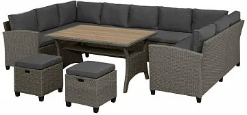 Комплект плетеной мебели AFM-370A Dark Grey