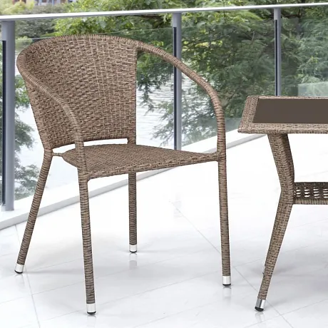 Комплект плетеной мебели T25B/Y137C-W56 Light brown 2Pcs фото 2