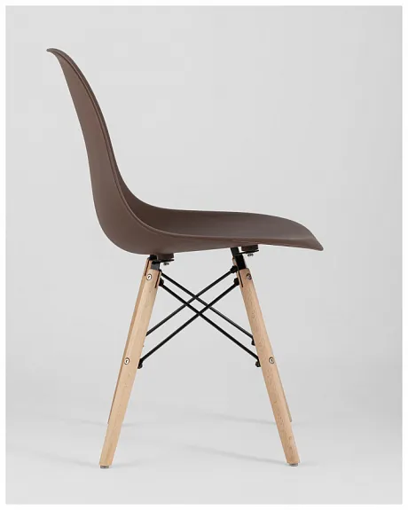 Стул Eames Style DSW коричневый (разборный каркас) фото 6