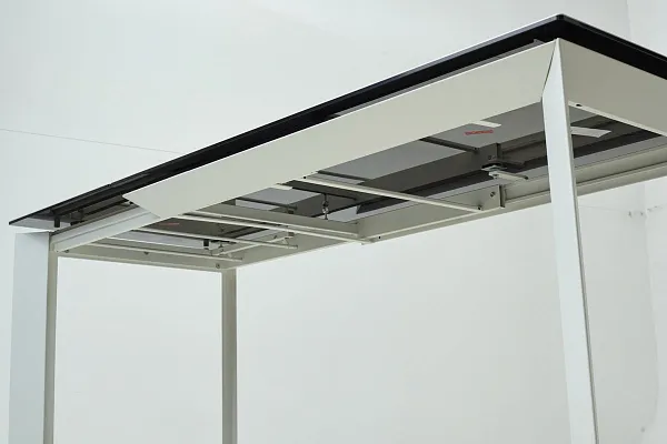 Стол CREMONA 180 KL-188 Контрастный мрамор матовый, итальянская керамика/ белый каркас, ®DISAUR фото 8