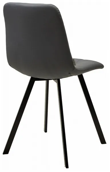 Стул CHILLI-Q SQUARE Oracul 965 Серый, экокожа PU / черный каркас, фото 2