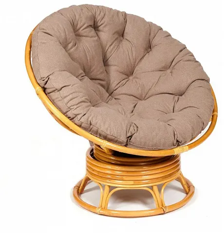 Кресло-качалка ",PAPASAN", w 23/01 B / с подушкой / Honey (мед), экошерсть Коричневый, 1811-5