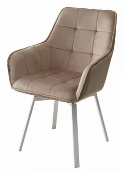 Стул MAVERICK BLUVEL-40 BEIGE/ белый, поворот 360 градусов