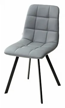 Стул CHILLI SQUARE HK017-12 серый джинсовый, PU / черный каркас