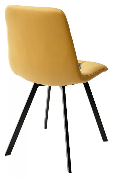 Стул CHILLI SQUARE HK017-19 глубокий желтый, PU/ черный каркас фото 3