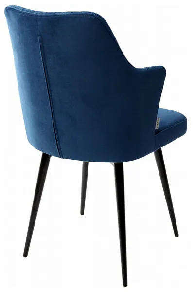 Стул HERMAN 360 град. СИНИЙ #29, велюр / черный каркас фото 7