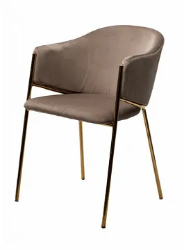 Стул DILL BLUVEL-40 BEIGE, велюр/ золотой каркас