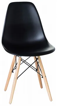 Стул DSW ножки светлый бук, цвет чёрный B-03