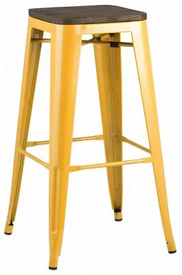 Стул барный TOLIX WOOD желтый