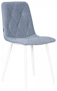Стул CHILLY ROMBO Серо-голубой Simple 26, основание белый