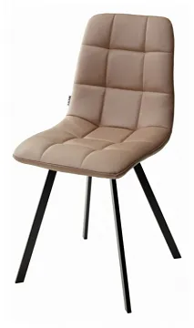 Стул CHILLI SQUARE HK017-31 серо-коричневый, PU / черный каркас