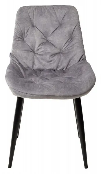 Стул VESTA PK6015-03 (VBP203) античный cеребристо-серый, велюр / черный каркас фото 5