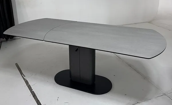 Стол KAI 140 TL-58 поворотная система раскладки, испанская керамика / Темно-серый / Черный, ®DISAUR фото 5