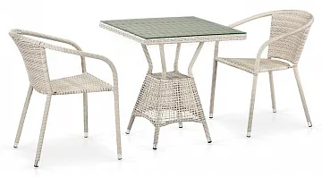 Комплект плетеной мебели T706/Y137C-W85 2Pcs Latte
