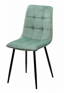 Стул BARI UF910-15 LIGHT GREEN, велюр / черный каркас