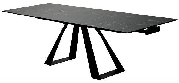 Стол FONDI 180 MARBLES NERO KL-116 Черный мрамор матовый, итальянская керамика/ черн.каркас, ®DISAUR фото 8